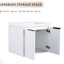 Ensemble de meuble-lavabo mural 48 po avec lavabo en céramique, portes à fermeture douce, 2 petites tablettes, look tendance 48 po, monté, tablettes de rangement, charmant