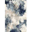 Papier peint floral bleu abstrait mural