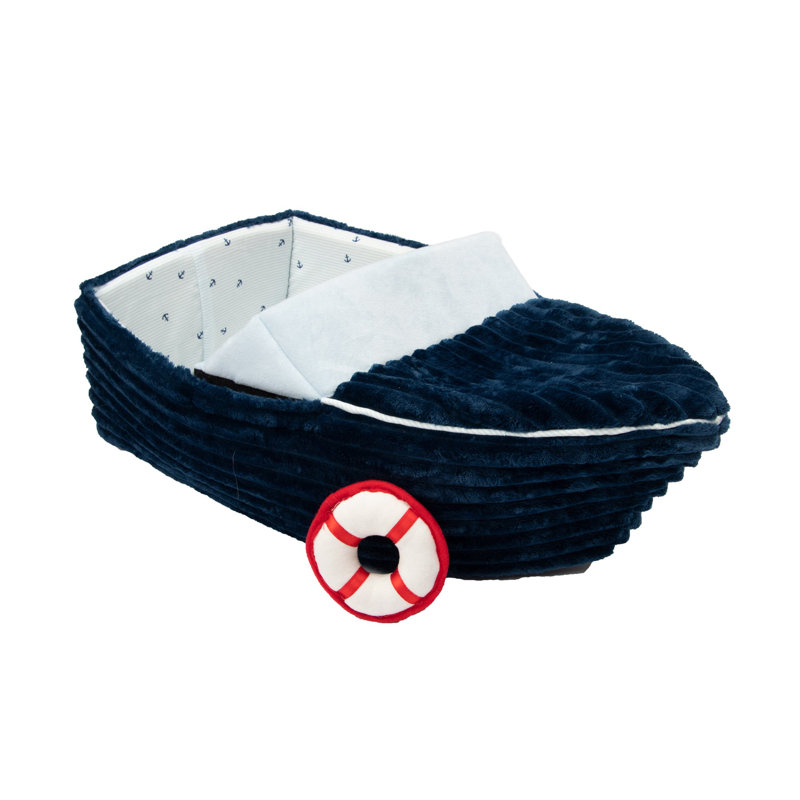 FurHaven Corduroy Dreamer Boat Cat Bed