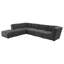 Fauteuil rembourré gris anthracite Ortega