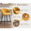 Upholstered Counter Stool with Metal Frame-1252839407
