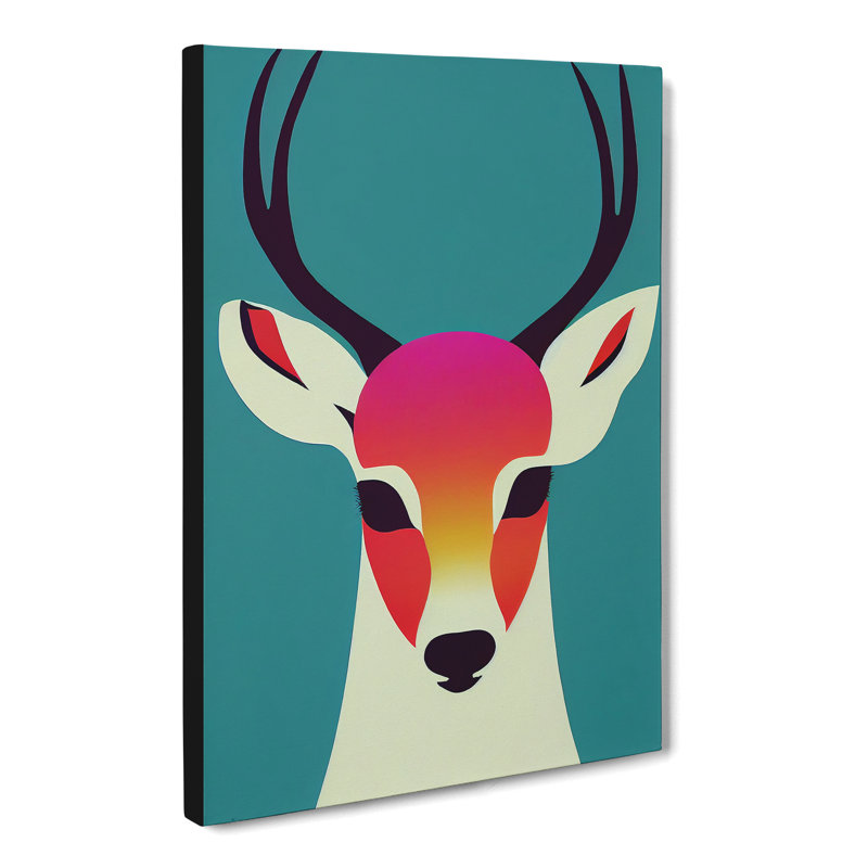 Deer Pop - Wrapped Canvas, 76cm H x 50cm W x 3cm D