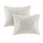 Housse de couette 100% coton chenille médaillon - très grand / très grand, 3, très grand gris avec 3-120469522-120469525