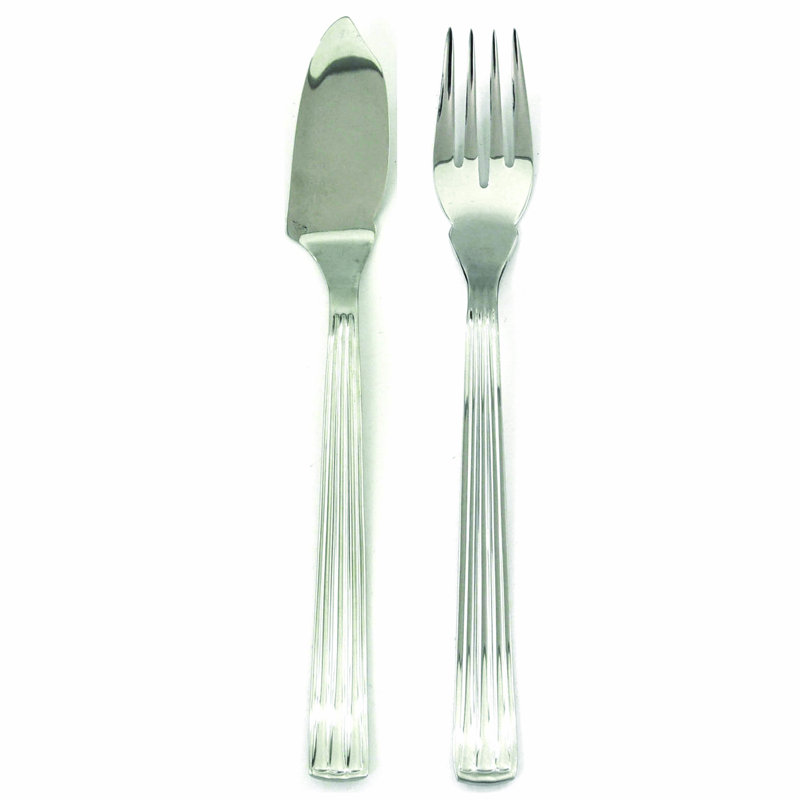 Sole Flatware Fish Set - 24 Pieces - Stainless Steel