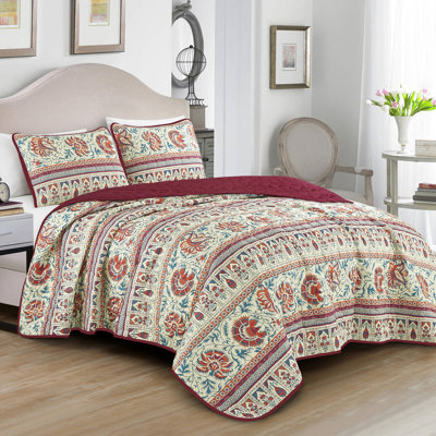 Yanna Luxury 3 Piece Reversible Bedspread