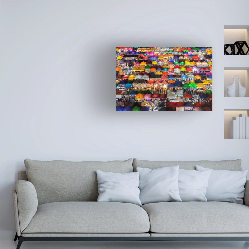 Art sur toile, marché bolognais Prasad Ambati, H 12 po x l 19 po