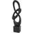 Cole And Grey Polystone Intertwined Loop Abstract Sculpture With Block Base