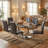 Modern 63" Rectangular Tempered Glass Dining Set with Faux Leather Cantilever Chairs-123137291-123802514