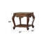 Table d'appoint traditionnelle de 27 pouces, sculptée, dorée et festonnée