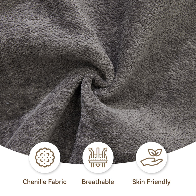 Canapé modulaire 31,5 po Heffernan, Chenille grise foncée