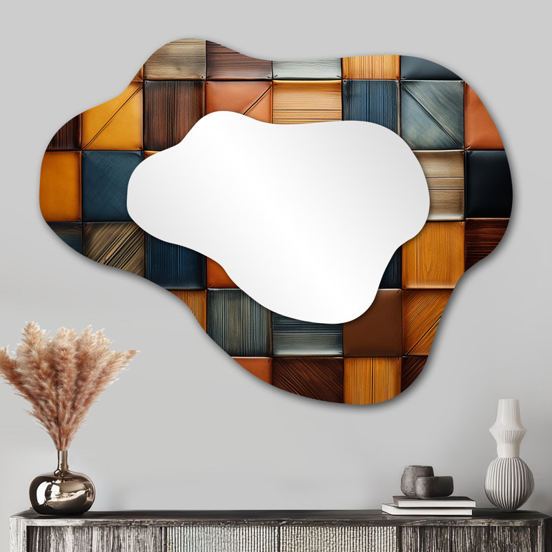 Miroir mural bohémien, 27 po x 35 po