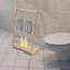 Porte-serviettes sur pied en bambou