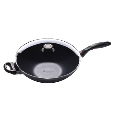 Super Sale - XD Nonstick 8 Fry Pan and 12.5 Nonstick Wok with Glass Lid