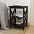 Black Table With Special Lacquer To Scratching Side Enhanced And Stable Design