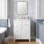 Ensemble de meuble-lavabo autoportant en MDF 24 po blanc avec lavabo en céramique, poignées en métal, porte à fermeture en douceur, support de rangement-1557900785