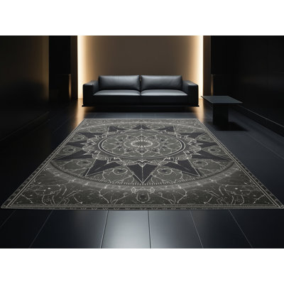 Tapis gris moelleux moelleux d'inspiration mondiale Steinber
