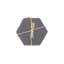 4 Piece Hexagonal Shaped Slate Coaster Set