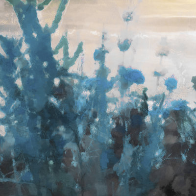 Going In Blue I by Alonzo Saunders - Wrapped Canvas Painting