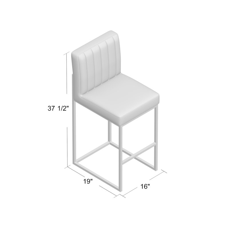 Tabouret de comptoir 26 po Amberdawn, Or poli, Bleu marine