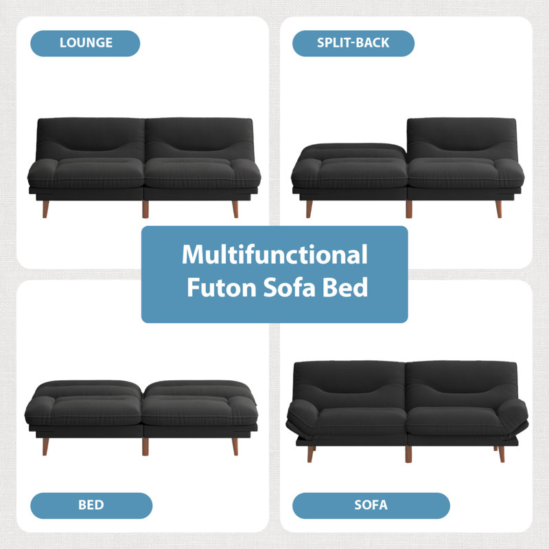 FUTON Sofa With Adjustable Sides And Back