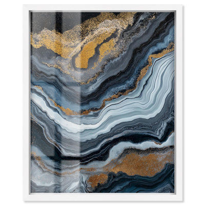 Acrylique Flow II, Shadowbox Print, Geode Art Prints par Art Remedy