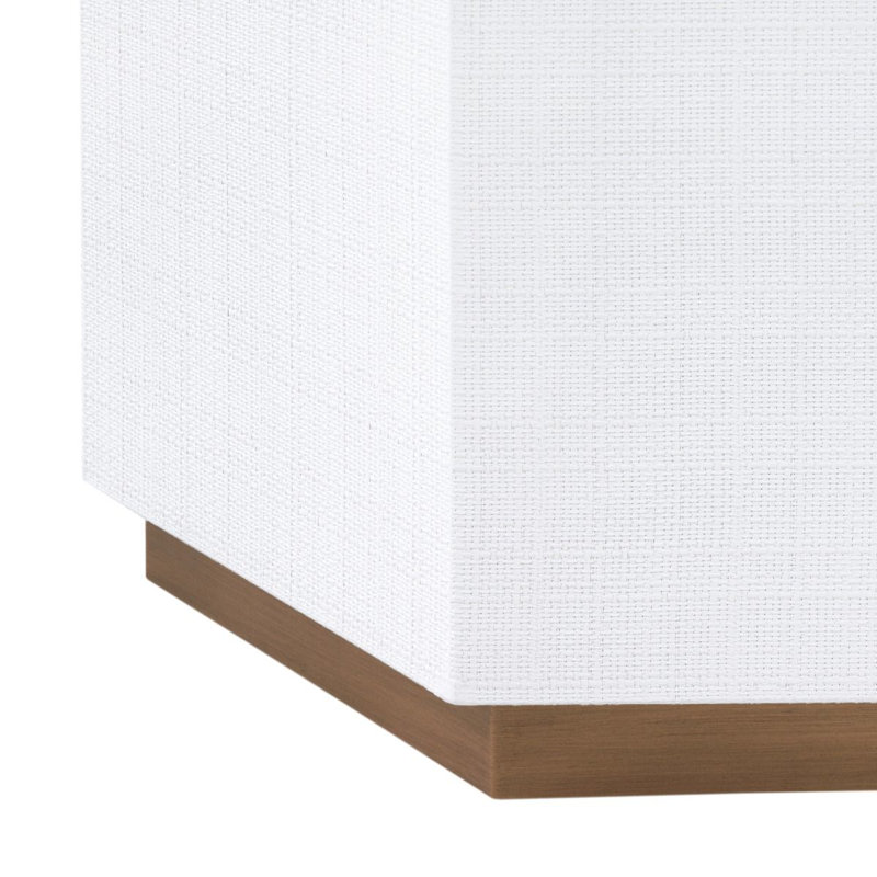 Solid Wood End Table, White, Vanilla