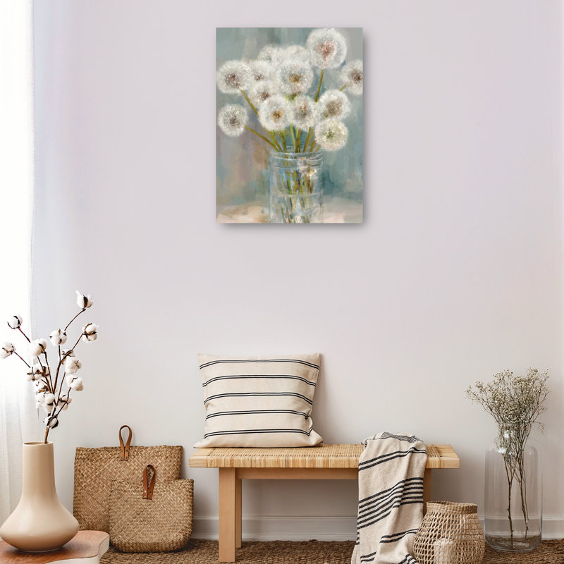 Mason Jar Wishes I by Studio Arts Canvas Art Print