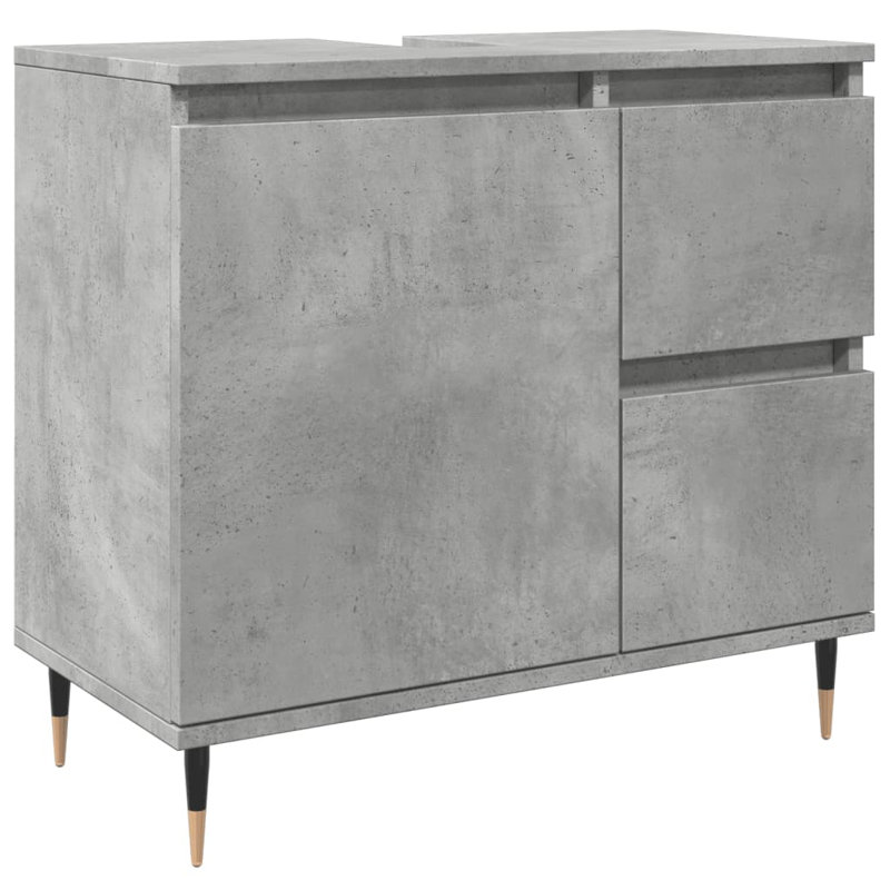 Ryelee Freestanding Bathroom Cabinet, Concrete Grey