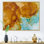 «Brown and Blue Luxury Abstract Fluid V», peinture sur toile