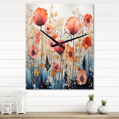 Jakolby - Abstract Botanicals Modern Wall Clock