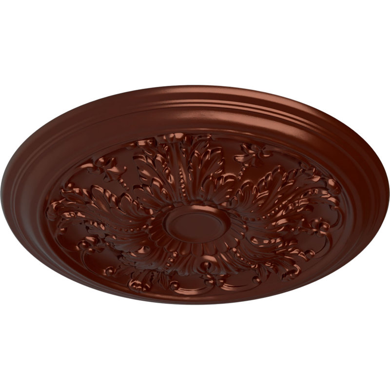 Médaillon de plafond Endurathane Jackson, DO 20 po x P 3 5/8 po x P 1 po (convient aux auvents jusqu'à 5 1/8 po) Fini craquelé à la bière à la main peint à la main