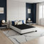 Base de lit tapissier moderne Modern Contempo, avoine-294388543-294388673