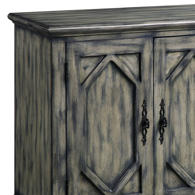 Pavan Rustic Gray Finish Console Cabinet