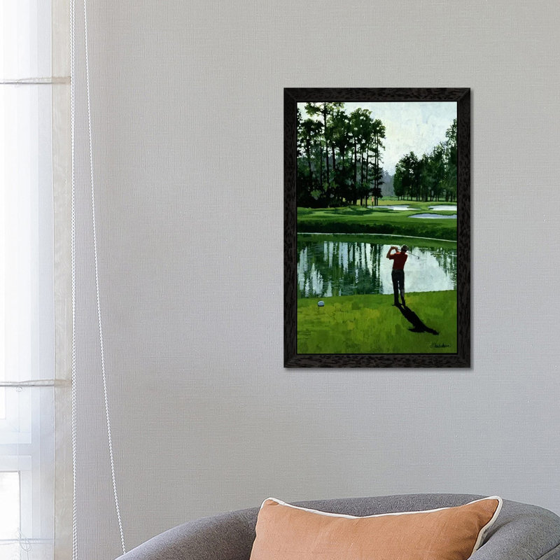 Golf Course 9 by William Vanderdasson - Print on Canvas, Black Framed, 101.6 cm H x 66.04 cm W