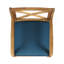 Chaise de salle à manger, 2 pièces avec 2 coussins bleus, pour la cour, la piscine et le jardin-1255434297