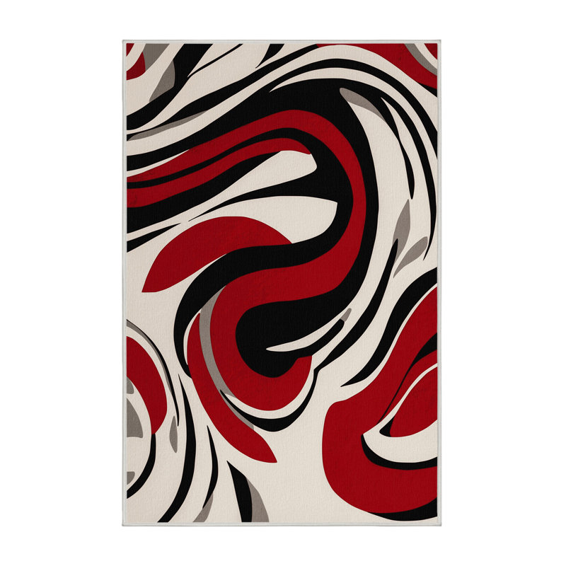 Radiant Swirl Rug, Rectangle 4' x 6'