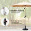 Parasol de table d'extérieur 10 pi - Abat-jour beige durable