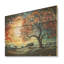Chêne coloré au clair de lune Expression I - Art de chêne sur bois de pin naturel-1252385145