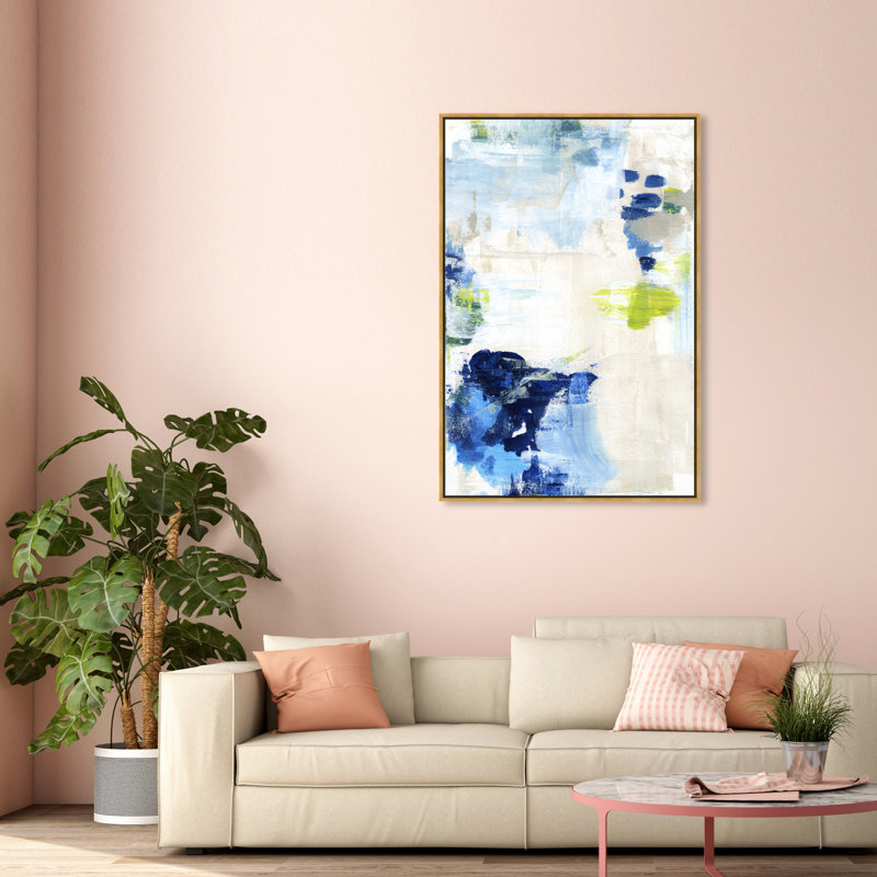 " Perks Abstract Sky Garden Modern Blue " by Oliver Gal, 55.5" H x 37.5" W x 1.75" D