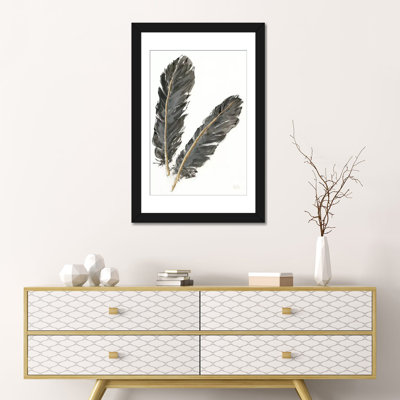 " Gold Feathers IV On White " by Chris Paschke
