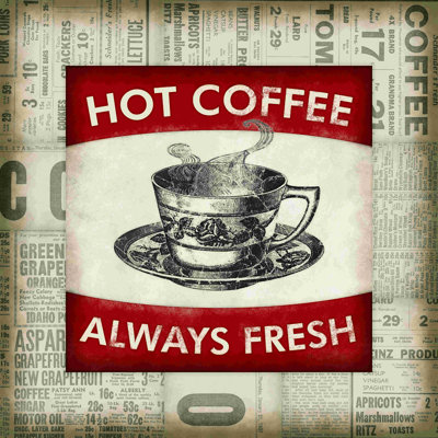 «Coffee News», impression sur toile tendue