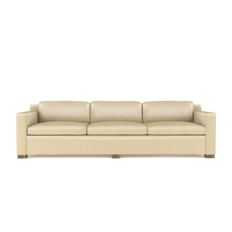 Canapé Mercer, H 33,5 po x l 120 po x P 39 po, Cuir rétro huître, Patiné