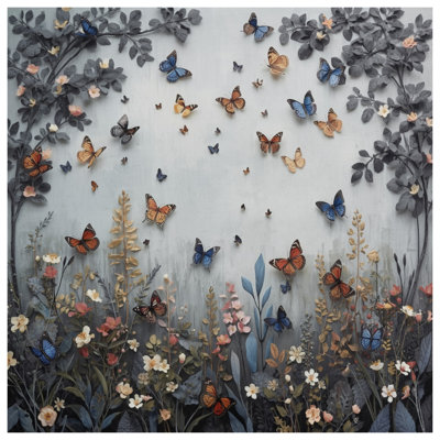 Butterflies And Wildflowers Shower Curtains Extra Long