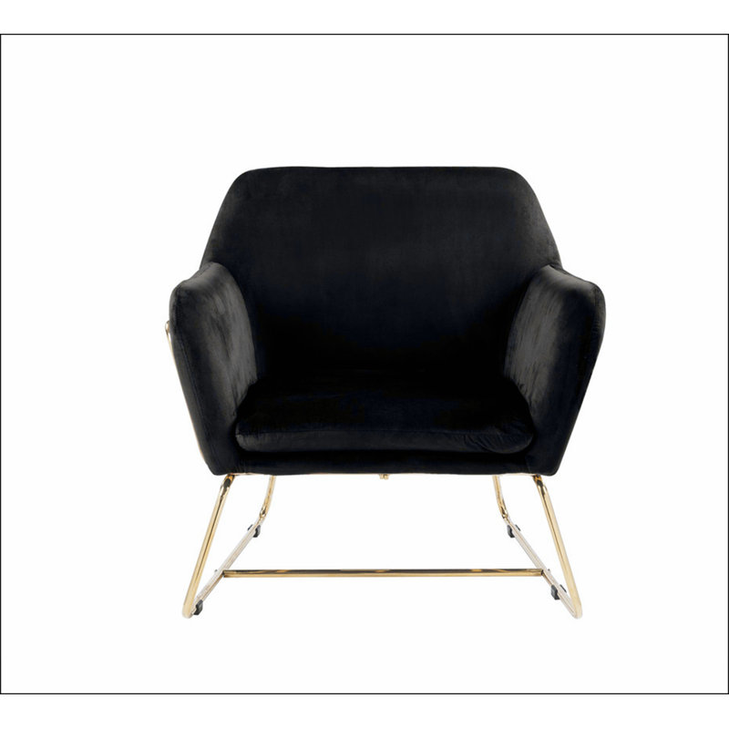 Fauteuil Eudia noir, Noir