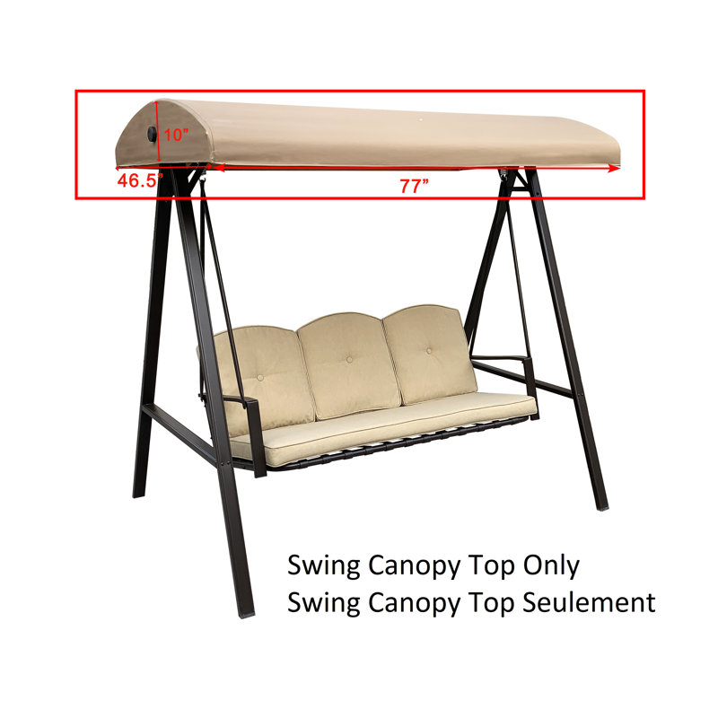 APEX GARDEN Replacement Canopy for Model #GSS00132D Cunningham 3-Seater Patio Swing