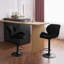 Oumar Swivel Upholstered Adjustable Height Counter Stool with Metal Frame-482761473
