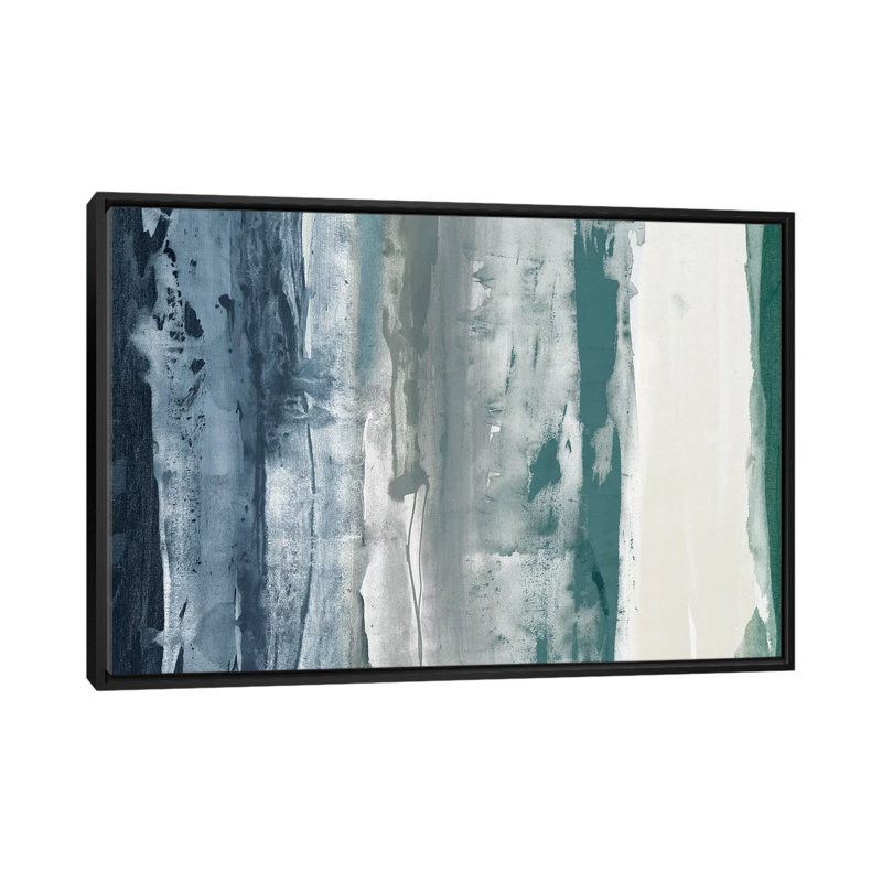 « bleu marine decision i », reproduction de peinture à l’acrylique sur toile tendue, H 18 po x l 26 po x P 1,5 po