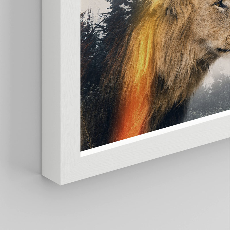 "Kind Humble Proud, le défi du lion", Blanc, H 10 po x l 8 po