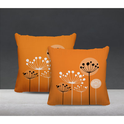 Floral Outdoor Reversible Throw Pillow