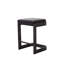 Regan Bar Stool w/Black Leather-Graphite-48367409